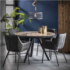  Стол круглый Loft Satin